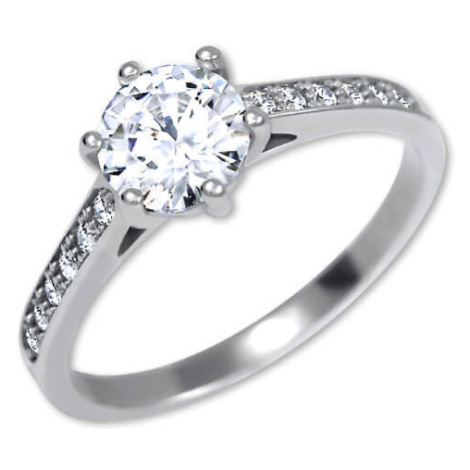 Brilio Silver Stříbrný zásnubní prsten 426 001 00536 04 54 mm