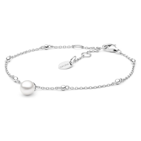 Gaura Pearls Stříbrný náramek s perlou Kirsty - stříbro 925/1000 SK21244B 17 cm + 3 cm (prodlouž