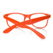 Sunmania Sunmania Oranžové čiré imidžové brýle Wayfarer 727585240