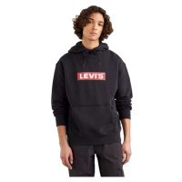 Levi's® T3 RELAXD GRAPHIC HOODIE Pánská mikina, černá, velikost
