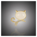 Éternelle Brož s opálem a zirkony Kitty - kočka B7105-TS00821F2 Zlatá