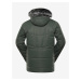 Tmavě zelená pánská zimní bunda s kapucí Alpine Pro GABRIELL 5