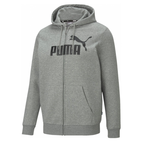 Puma Essentials Big Logo Full-Zip Hoodie Šedá