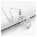 OLIVIE Stříbrný náhrdelník SNĚHULÁK 5078