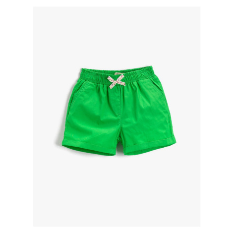 Koton Girls' Green/750 Shorts & Bermuda