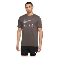 Nike DRI-FIT RUN DIVISION Pánské tričko, hnědá, velikost