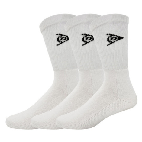 DUNLOP Dámské / Pánské sportovní ponožky, 3 páry (bílá)