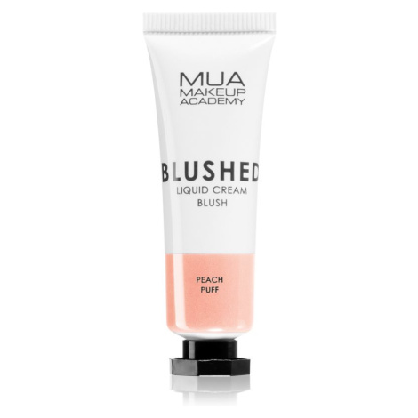 MUA Makeup Academy Blushed Liquid Blusher tekutá tvářenka odstín Peach Puff 10 ml