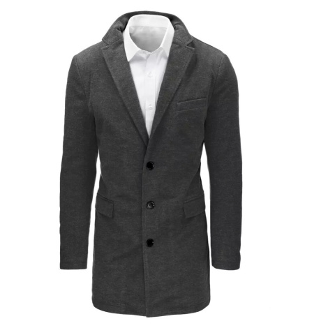 Pánský šedý kabát Dstreet CX0441