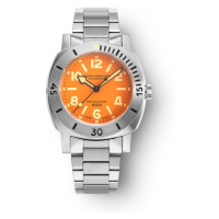 Nivada Grenchen Depthmaster Numerals Orange - Bracelet Flat Link