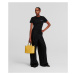 Kalhoty karl lagerfeld wide leg day pants black