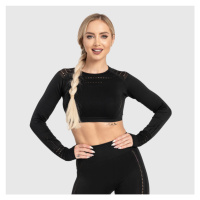 Bezešvý crop top Iron Aesthetics Rift, černý