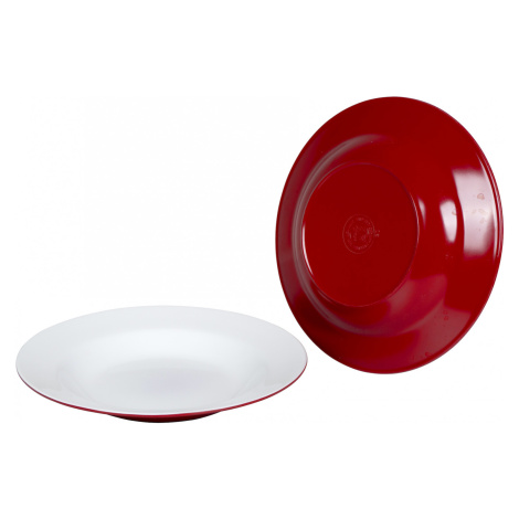Sada talířů Bo-Camp Deep plate Two tone - 4ks Barva: červená
