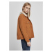 Ladies Oversize Sherpa Corduroy Jacket - toffee/beige