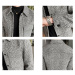 Pánský vzorovaný kabát s límečkem a kapsami