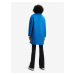 Modrý dámský zimní kabát s příměsí vlny Desigual London