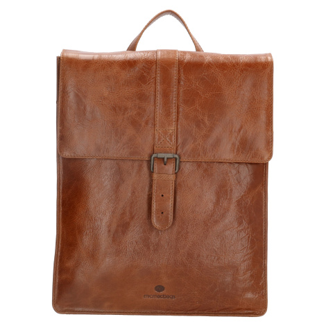 Dámský kožený batoh Micmacbags Porto - hnědý 15,6" (34.5x19.4 cm)