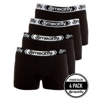 Meatfly pánské boxerky Balboa Boxershorts Four Pack Black/Black | Černá