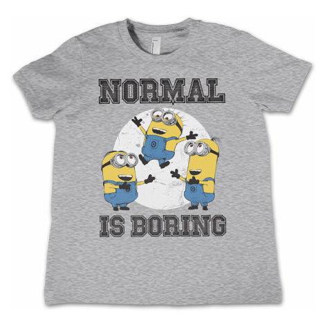 Despicable Me tričko, Normal Life Is Boring Kids Grey, dětské HYBRIS