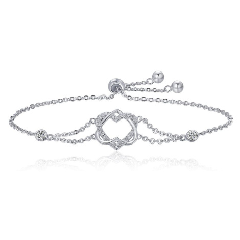 Linda's Jewelry Stříbrný náramek Dvojitá srdce INR076
