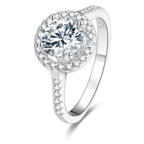 Beneto Stříbrný prsten s krystaly AGG193 52 mm