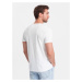 Ombre Clothing Bílé tričko s nápisem Laguna V1 TSPT-0127