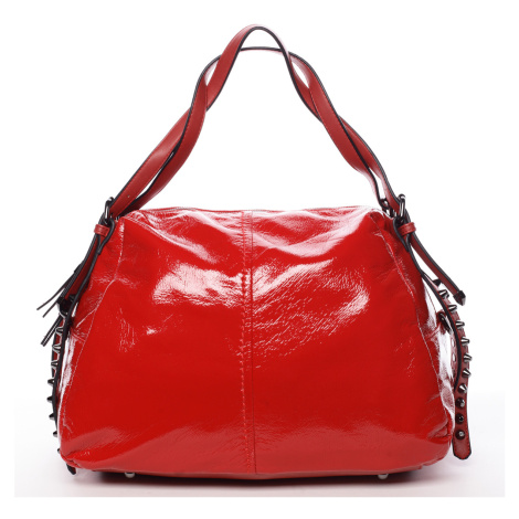 Lesklá dámská kabelka Betania, červená Maria C.