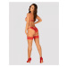 Krásné punčochy Mellania stockings - Obsessive Červená