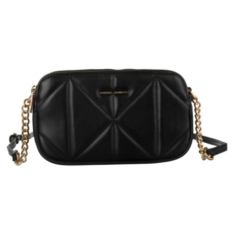 DAVID JONES ČERNÁ ELEGANTNÍ PROŠÍVANÁ CROSSBODY KABELKA