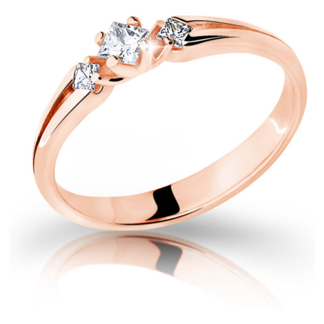 Cutie Jewellery Půvabný prsten z růžového zlata se zirkony Z6866–2105-10-X-4 55 mm
