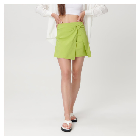 Sinsay - Asymetrická mini sukně - Zelená