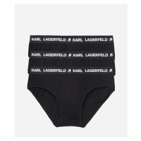 Spodní prádlo karl lagerfeld logo briefs set 3-pack černá