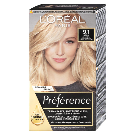 L´Oréal Paris Permanentní barva na vlasy Préférence 10.21 Stockholm Velmi světlá perlová blond L’Oréal Paris