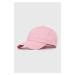 Bavlněná baseballová čepice Tommy Jeans růžová barva, AW0AW15845