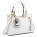 Bílá dámská elegantní kabelka s růží Rokiel Lulu Bags