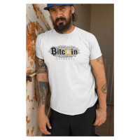 MMO Pánské tričko Bitcoin Barva: Bíla