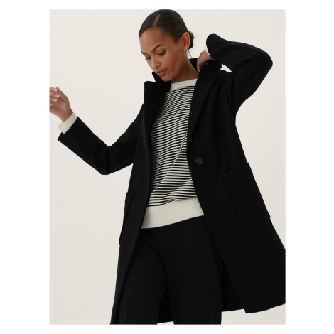 Černý dámský volný jednořadý kabátový kardigan Marks & Spencer