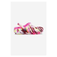 Pantofle Crocs Lined Marbled Clog dámské, 207773.ELECTRIC-Pink