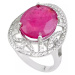 AutorskeSperky.com - Stříbrný prsten s rubínem - S4020