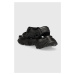 Sandály adidas by Stella McCartney Hika dámské, černá barva, na platformě