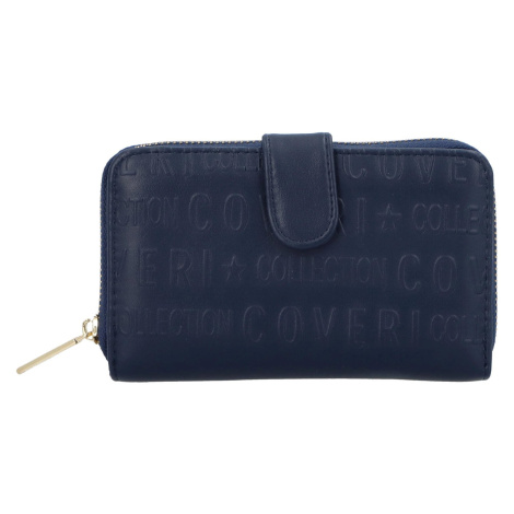 Trendová dámská koženková peněženka Dona, modrá Coveri