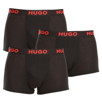 3PACK pánské boxerky HUGO černé (50496723 001)