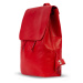 Bagind Daila Red - dámský kožený batoh červený