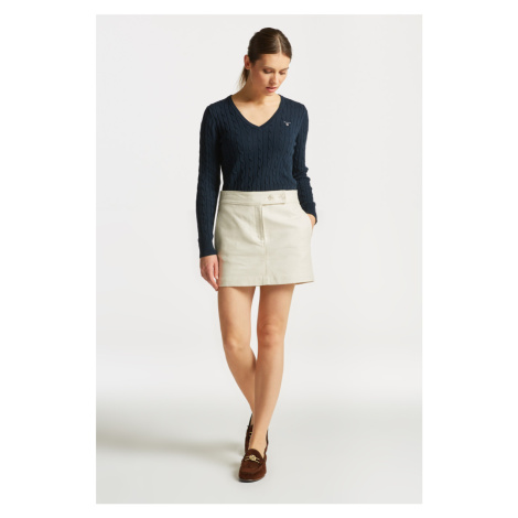 SUKNĚ GANT TEXTURED MINI SKIRT bílá