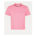 Tommy Hilfiger Tommy Jeans dámské růžové tričko TJW BRANDED RIB TEE