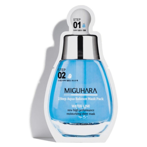 MIGUHARA - 2 STEP AQUA BALANCE MASK PACK WATER LINE - Korejská 2 fázová maska 25 ml