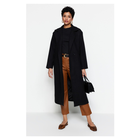 Trendyol Black One-Button Lined Coat