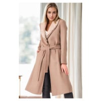 Z6671 DEWBERRY WOMEN'S COAT-BEIGE-1