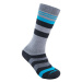 Sensor Slope merino dětské ponožky šedá/černá/tyrkys