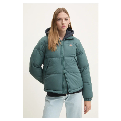 Bunda Dickies dámská, zelená barva, zimní